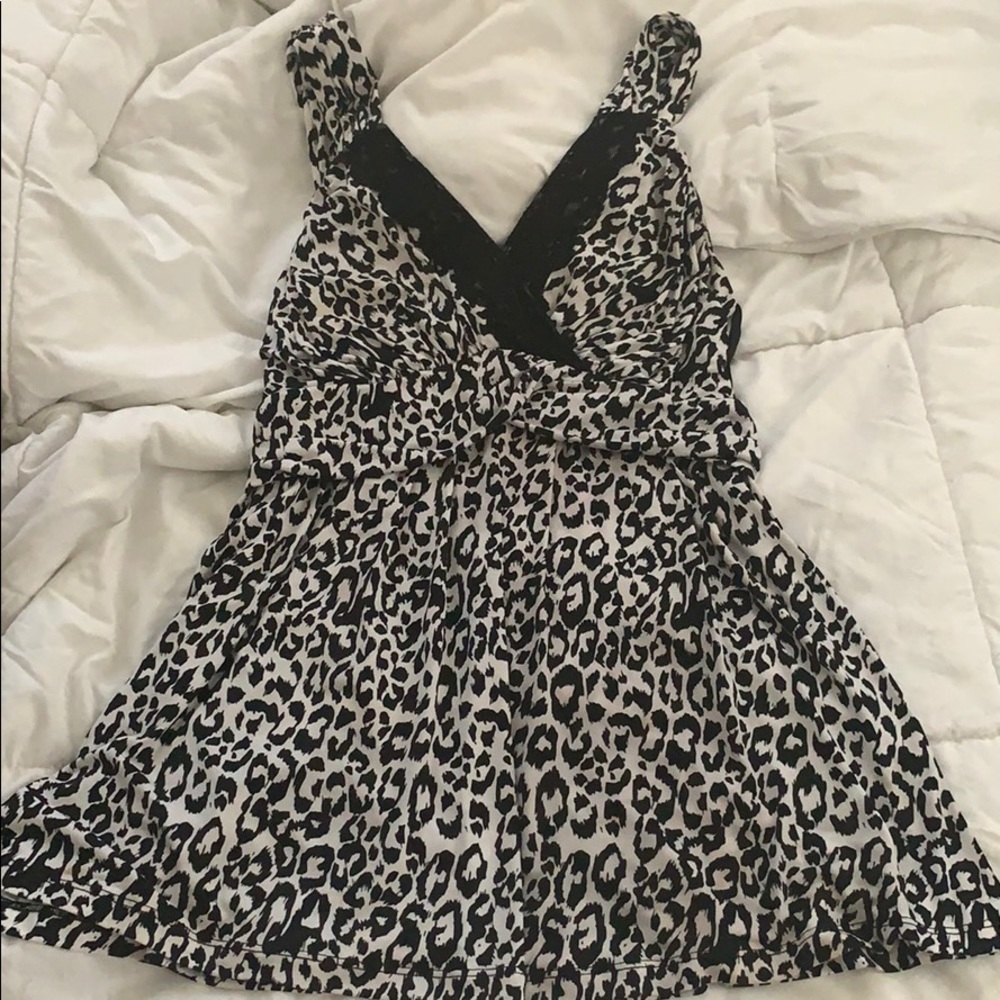 Leopard dress top